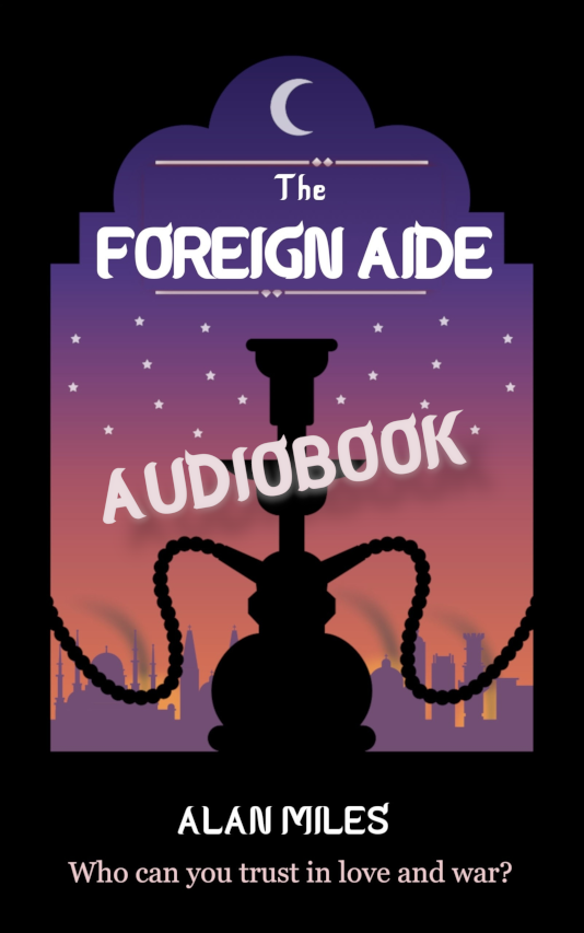 Cover of 'The Foreign Aide' with an 'Audiobook' label stamped across it.